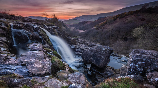 Loup of Fintry at Sunset.