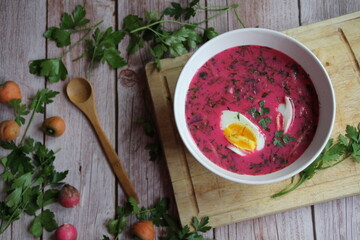 fresh vegetable soup barszcz beetroot 