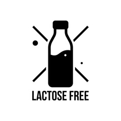 Lactose free icon. Vector illustration.