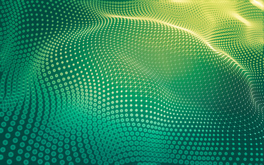 Abstract background. Molecules technology with polygonal shapes, connecting dots and lines. Connection structure. Big data visualization.