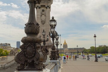 Fototapeta premium Square on Seine Bridge Paris 