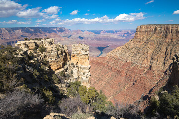 Views of the South Rim of the Grand Canyon, Arizona, USA