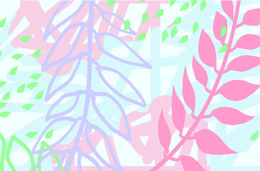 Simple and modern design, with plant motifs, very artistic background suitable for various purposes. Vector. Eps 10