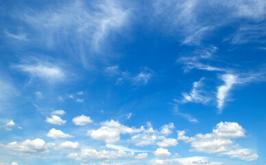 Naklejka na ściany i meble Blue sky and clouds sky