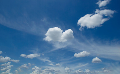 Blue sky and clouds sky