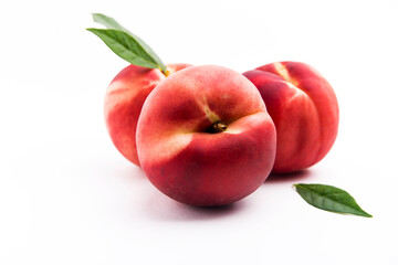 peaches isolated on white background