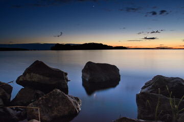 sunset on the lake