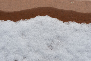 Snow on Pavement Abstract Background