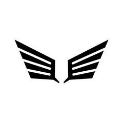 falcon wings icon, silhouette style