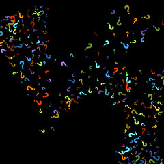 Question marks Quiz, doubt poll query public poll.