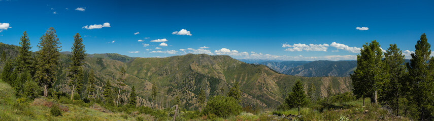 Fototapeta na wymiar panorama of the mountains, Horse Creek Pass Idaho