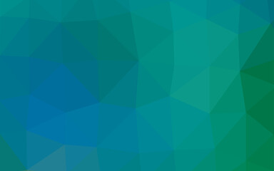 Light Blue, Green vector abstract polygonal texture.