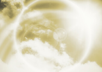 金色に光輝く抽象的な空