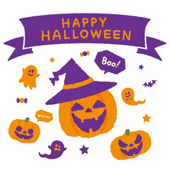 ハロウィンのかぼちゃイラスト