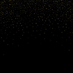 Gold Glitter Stars. Luxury Shiny Confetti.