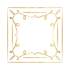 isolated gold ornament frame design of Decorative element theme Vector illustration