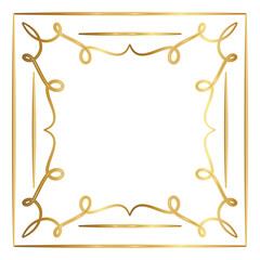 isolated gold ornament frame design of Decorative element theme Vector illustration