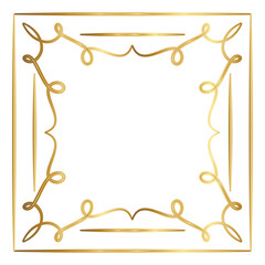 isolated gold ornament frame design of Decorative element theme Vector illustration