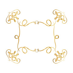 isolated gold ornament frame design of Decorative element theme Vector illustration