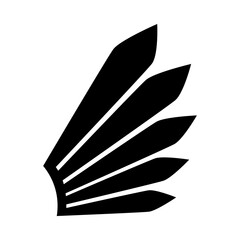 striped wing icon, silhouette style