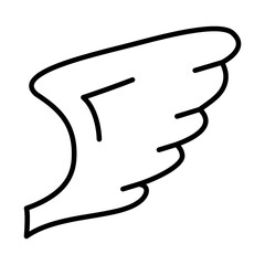 soaring wing icon, line style