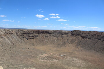Meteor Crater landmark in northern Arizona, formed 50k years ago when 150 ft meteorite struck the...