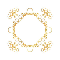 isolated gold ornament frame design of Decorative element theme Vector illustration