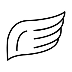 wing icon image, line style