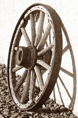 old wagon wheel