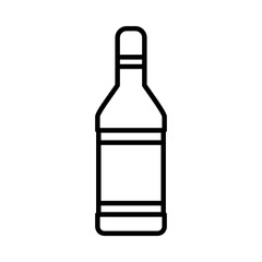 liquor bottle icon, line style