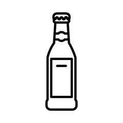 beer bottle icon, line style