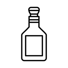 bottle of brandy icon, line style