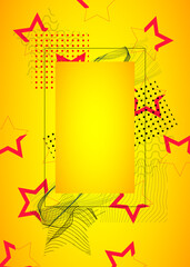 Modern art frame for text. Dynamic frame with stylish geometric graphics for business cards, invitations, book covers, gift cards, flyers and brochures.