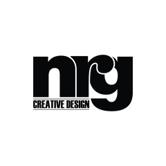 Letter NRG simple logo design vector
