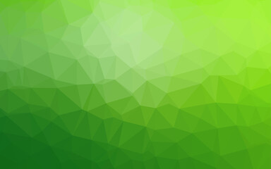 Light Green vector shining triangular pattern.