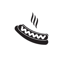 Food hamburger icon vector logo design template