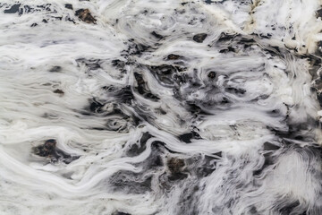 Melting Ice on river texture background