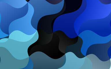 Obraz premium Light BLUE vector pattern with curved circles.