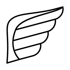 falcon right wing icon, line style