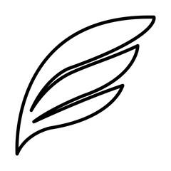 bird wing icon, line style