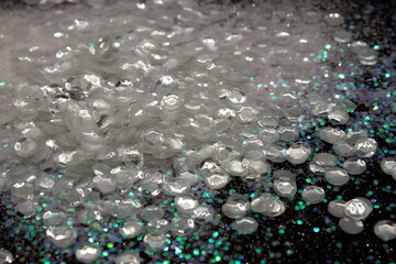 Holographic sequins and glitter background