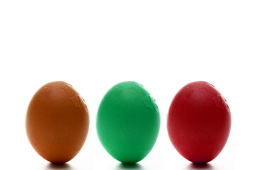 Texture of cracked chicken egg