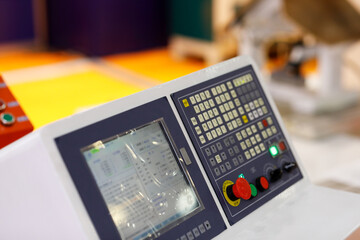 control panel of industrial CNC machining center