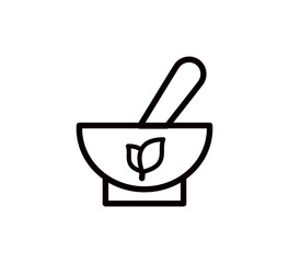 Herbal medical icon vector logo design template