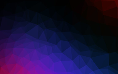 Obraz premium Dark Multicolor, Rainbow vector low poly texture.