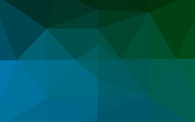 Dark Blue, Green vector low poly texture.
