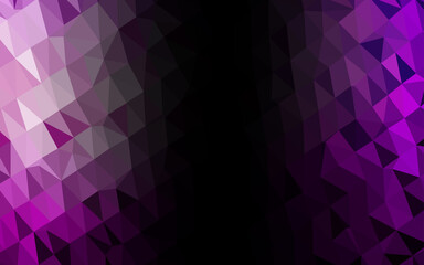 Dark Purple vector triangle mosaic cover.