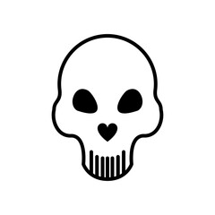 death skull line style icon