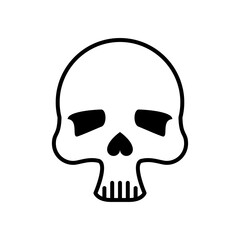 death skull head icon line style