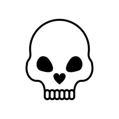death skull head, line style icon